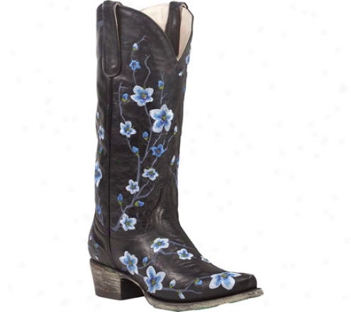 Lane Boots Sakura (womeen's) - Black/blue Leather