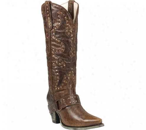 Lane Boots Stud Rocker (women's) - Brown Leather