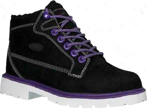 Lugz Brigade Fleece (women's) - Black/pitch Purple/white Leather