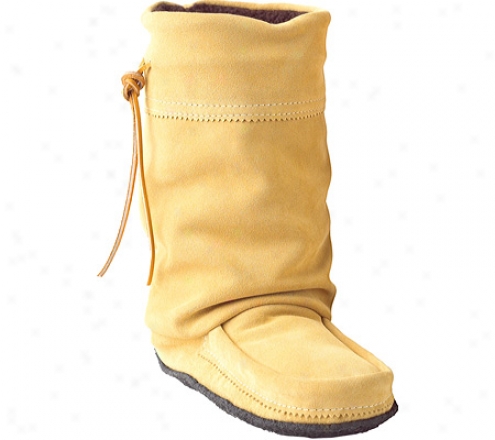 Manitobah Mukluks Mid Hunter Mukluk (women's) - Tan Cowhide Suede/vibram