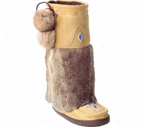 Manitobah Mukluks Tall Suede Mukluk Boot (women's) - Tan Suede/tan Rabbit Fur