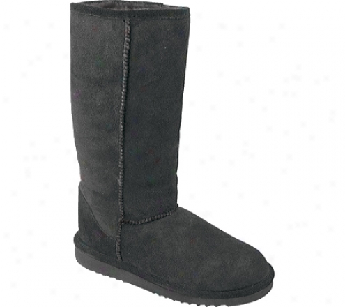 "minnetonka Classic Pug Boot 14"" (women's) - Black Sheepskin"