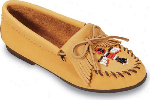 Minnteonka Deerskin Thunderbird Crepe Sole (women's) - Natural Deerskin