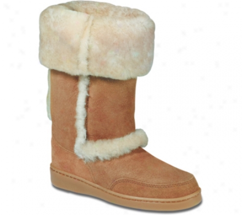 Minnetonka Genuine Sheepskin Cuff Boot (women's) - Golden Tan Sheepskin