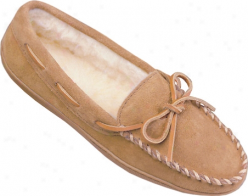 Minnetonka Pile Lind Hardsole (women's) - Tan Suede