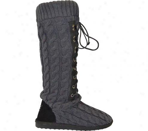 Muk Luks Cable Knit Lace Up Boot (women's) - Knife