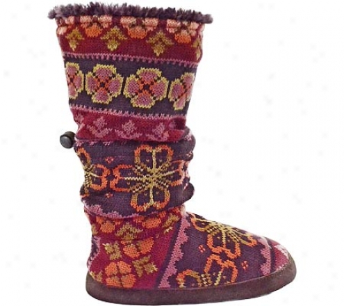 Muj Luks Fur Lined Fairisle Toggle Boot (women's) - Tapestry