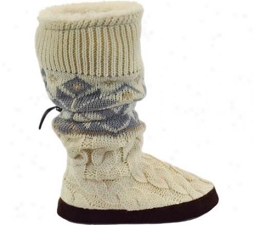 Muk Luks Fur Lined Snowflake Cable Toggle Boot (women's) - Winter Happy