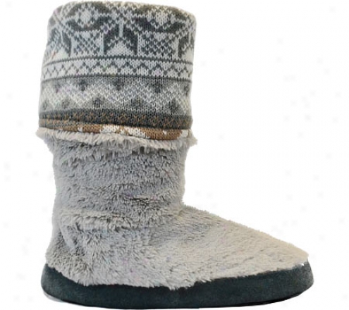Muk Luks Nordic Fur Toggle Cuff Boot (women's) - Illuminate Grey/neutral