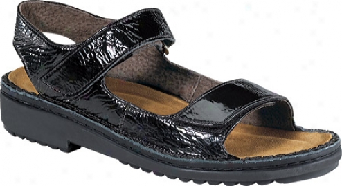 Naot Karenna (women's) - Black Crinkle Patent Leather