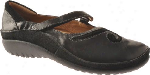 Naot Matai (women's) - Black Madras/black Suede