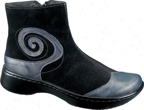 Naot Oyster (wmen's) - Steel Leather/black Suede