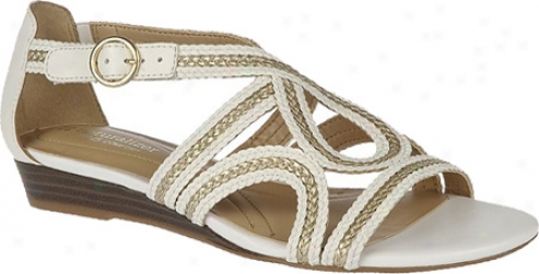 Naturalizer Judo (women's) - White/gold Braided Polyurethane