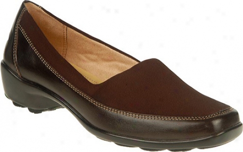 Naturalizer Justify (women's) - Oxford Brown Leather/stretch Texture