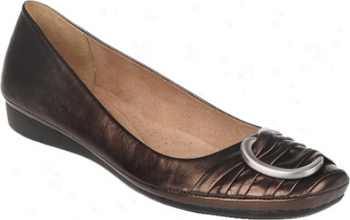 Naturalizer Violette (women's) - Dark Brown/bronze Metallic Foil Sheep Max Napa