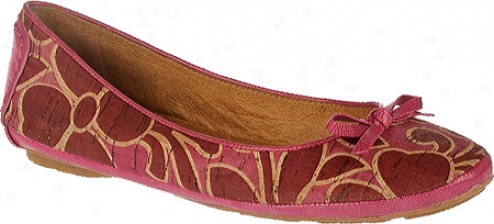 Naya Ava (women's) - Dark Pink/dark Venom Newspaper Cork/leather/pu