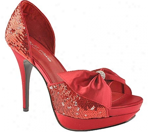 Night Moves By Allure Star (women's) - Red Silk Satin/sequim