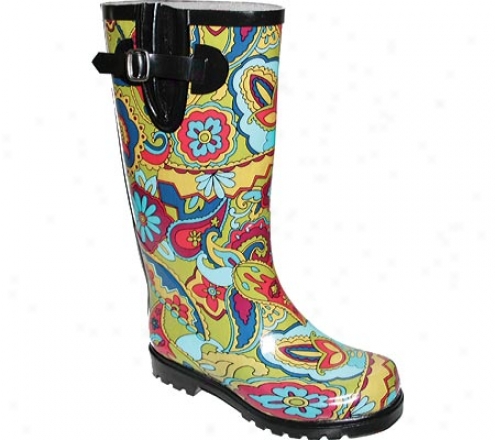 Nomad Puddles (women's) - Green Flower Power