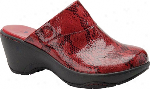 Nurse Mates Bailey (women's) - Red Snake Print Leather