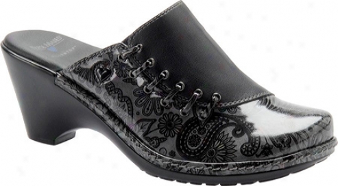 Nurse Mates Reley (women's) - Black/grey Satiated Grain Leather