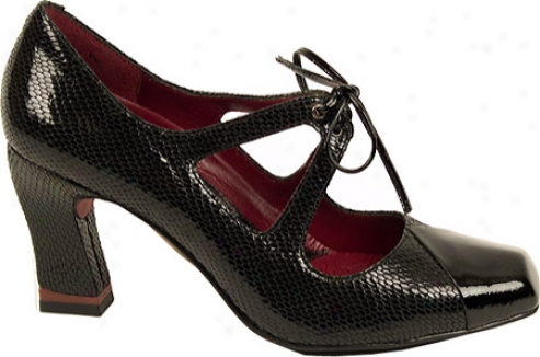 Oh! Shoes Alana (women's) - Black Python Patent