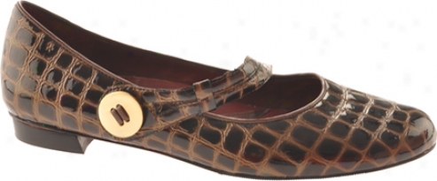 Oh! Shoes Franka (women's) - Brown Croco Patent