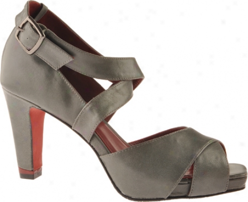 Oh! Shoes Plato (women's) - Gunmetal Antiqued Kid