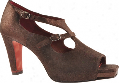 Oh! Shoes Playa (women's) - Chocolate Metallic Suede