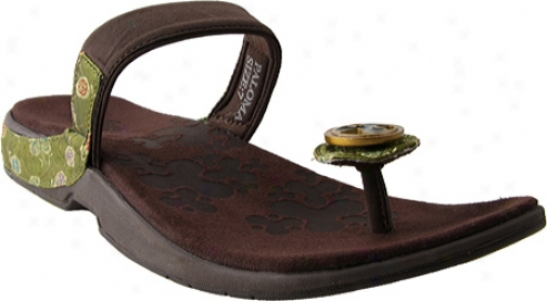 Okobos Paloma (women's) - Chocolate/olive Ribbon