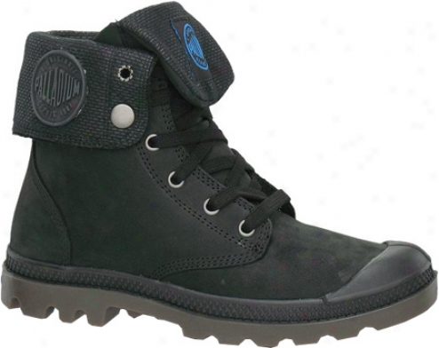 Palladium Baggy Leather Gusset 92745 (women's) - Black/dark Gum