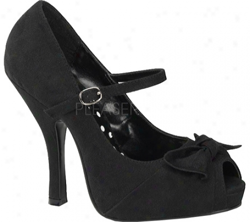 Pin Up Cutiepie 08 (women's) - Black Sueded Pu