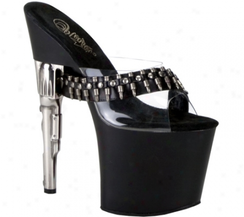 Pleaser Bond Girl 701-5 (women's) - Clear/black Matte