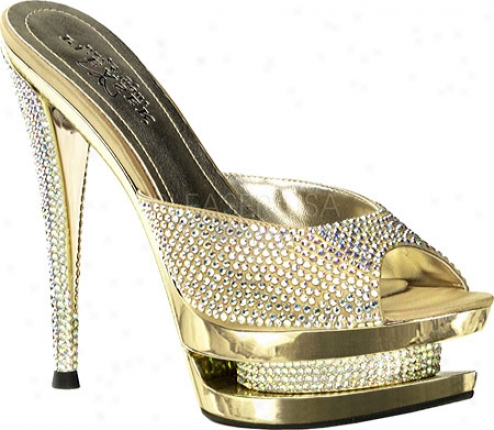 Pleaser Day & Night Fascinate 601dm (women's) - Gold Suede/gold Chrome