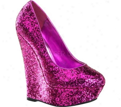 Pleaser Day & Night Luster 20 (women's) - Hot Pink Glitter