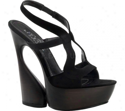 Pleaser Appointed time & Night Swan 657 (women's) - Black Suede