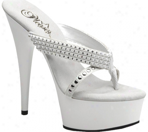 Pleaser Delight 603-1 (women's) - White Nubuck/white