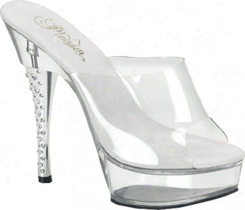 Pleaser Diamond 601c (women's) - Clear Vinyl/white/clear