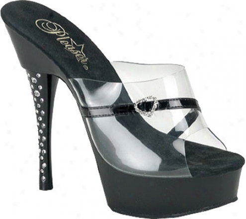 Pleaser Diamond 601h (women's) - Clear/black