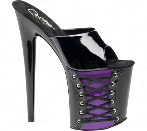 Pleaser Flamingo 801fh1 (women's) - Black/purple Patent