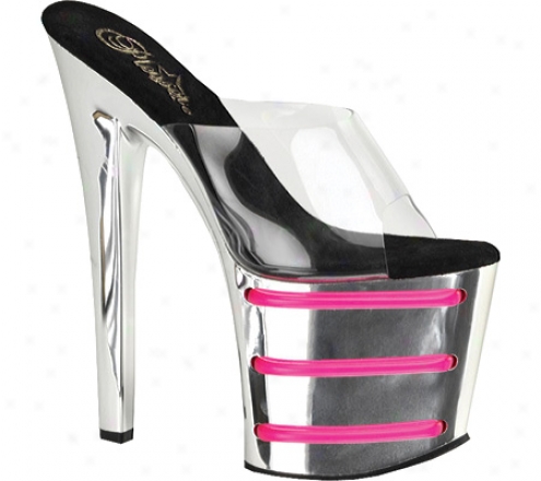 Pleaser Interdict 701t (women's) - Clear/chrome/ho tPink