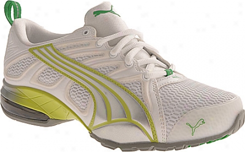 Pumw Cell Volt Mesh (women's) - White/puma Silver/wild Lime