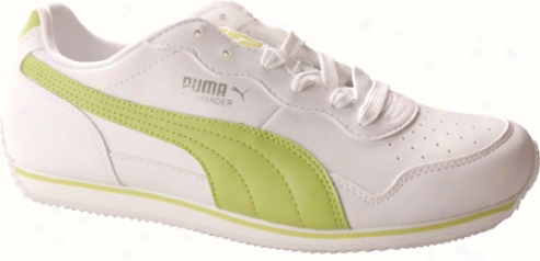 Puma Commander Us (women's) - White/bright Chartruese Green