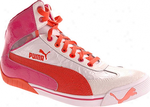 Puma Speed Cat 2.9 Mid Elegant 302807-02 (women's) - White/fuchsia Purple/fiesta Red