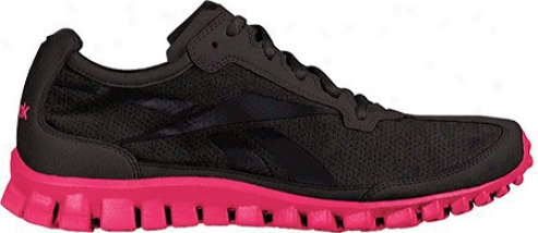 Reebok Ralflex Run Suede (women's) - Black/overtly Pink/dark Silver