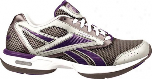 Reebok Simplytone Walk (women's) - Pewter/pure Silver/action Purple/steel/white