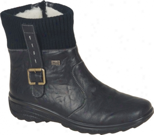 Rikeer-antistress Hillary 54 (women's) - Black Full Grain Leatber