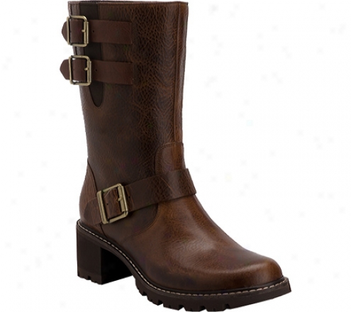 Rockport Anna Motor Boot (women's) - Luggage Distressed Leather