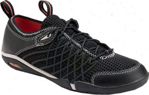 Rockport Famke Inj Wave Lace Up (women's) - Black/warm Grey/soft Pink Mesh/full Graiin Leather