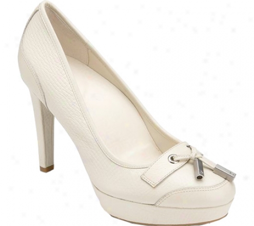 Rockport Janae Boat Pump w(omen's) - Cream Full Grain Leather