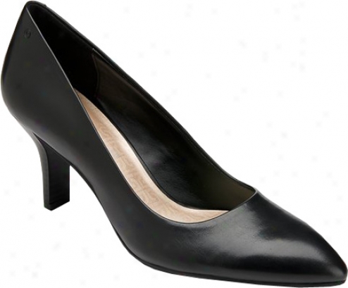 Rockport Lianna Plain Pump (women's) - Black Full Grain Leather